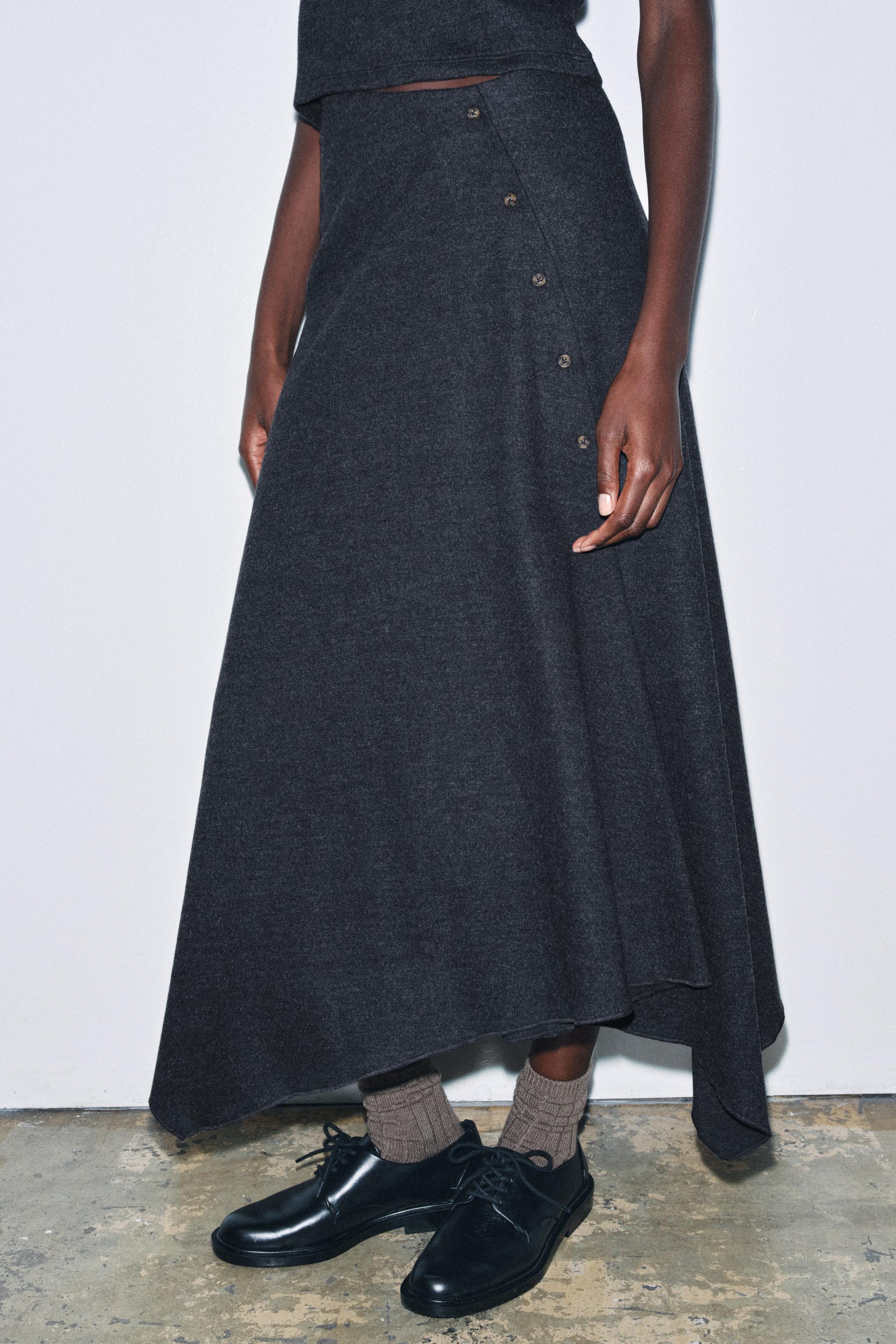 LONG SOFT RIB SKIRT